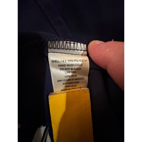 NWT Monteau Los Angeles Womens XL Tank Cami Blouse Navy White Criss Cross New - Picture 8 of 9